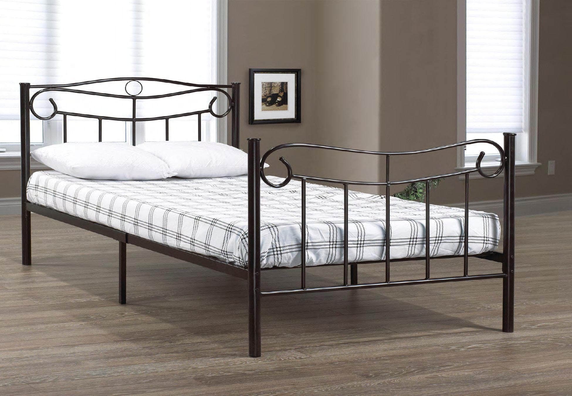 Classic Black Metal Bed Single Bed - DirectBed
