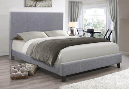 Contrast Grey Fabric Bed Queen Bed - DirectBed