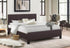 Contrast Stitching Espresso PU Bed Queen Bed - DirectBed