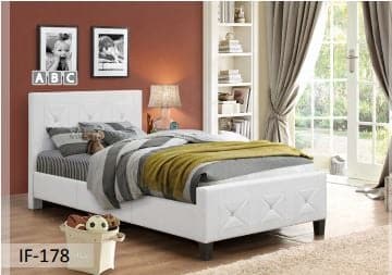 Elegant White PU Bed - DirectBed