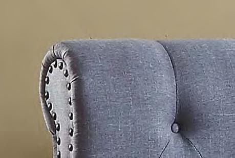Grey Fabric Sleigh Bed King Bed - DirectBed