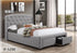 Grey Velvet Drawers Bed - DirectBed