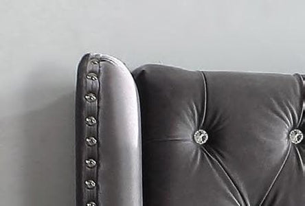 Truman Velvet Fabric Nailhead Bed - DirectBed