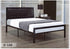 Black Metal Padded Headboard Bed - DirectBed