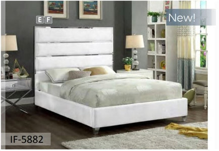 White Velvet Bed - DirectBed