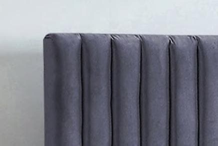 Rich Grey Velvet Bed King Bed - DirectBed