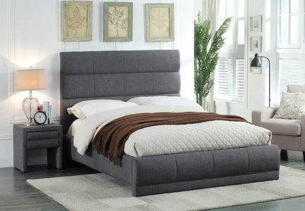 Modern Grey Fabric Bed King Bed - DirectBed