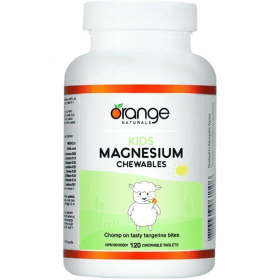 Kids Magnesium Chewables 50mg 120 Chewable Tablets by Orange Naturals