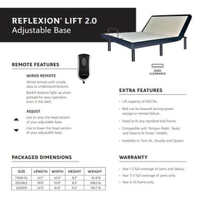 Sealy 8.2" Reflexion® Lift 2.0 Adjustable Power Base - DirectBed | Mattress Stores Hamilton, Niagara Falls, St Catharines, Stoney Creek, Burlington, Oakville, Ancaster
