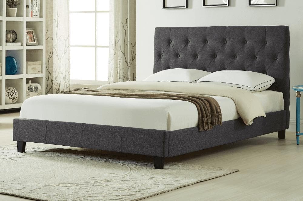 Wood Linen-Style Fabric Platform Bed - DirectBed