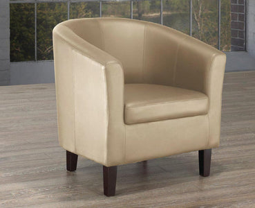 Taupe PU Tub Chair Tub Chair 29”L 28”W 29”H - DirectBed