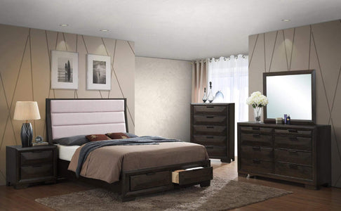 Emma Upholstered Fabric Bedroom Set King Bedroom Set - DirectBed