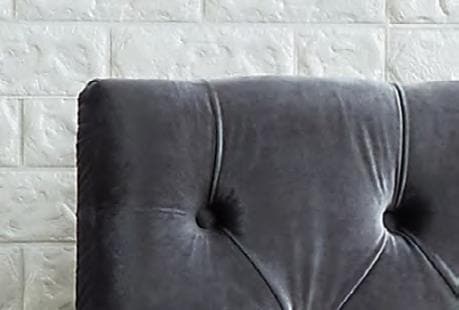Velvet Grey Tufted Bed King Bed - DirectBed