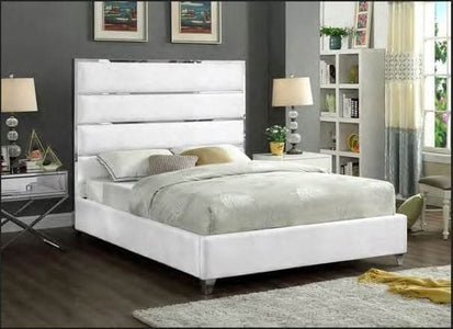 White Velvet Bed - DirectBed