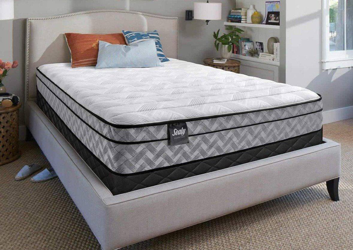 Double Sealy -Essentials - Crosswick 12" Firm Foam Eurotop - DirectBed | Mattress Stores Hamilton, Niagara Falls, St Catharines, Stoney Creek, Burlington, Oakville, Ancaster