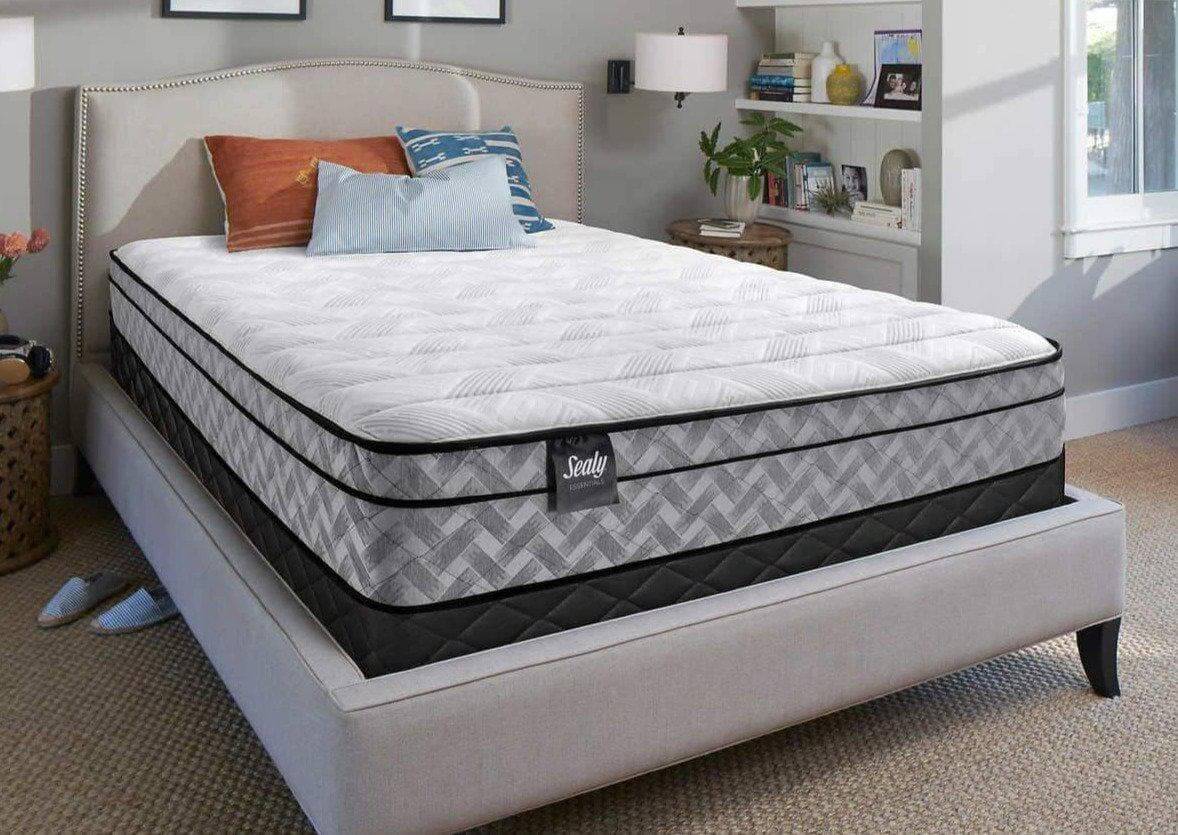 Twin Sealy -Essentials - Crosswick 12" Firm Foam Eurotop - DirectBed | Mattress Stores Hamilton, Niagara Falls, St Catharines, Stoney Creek, Burlington, Oakville, Ancaster
