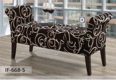 French Fabric Swirl Bench - DirectBed